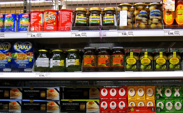 Selection of popular British condiments-Branson pickle, marmite, etc